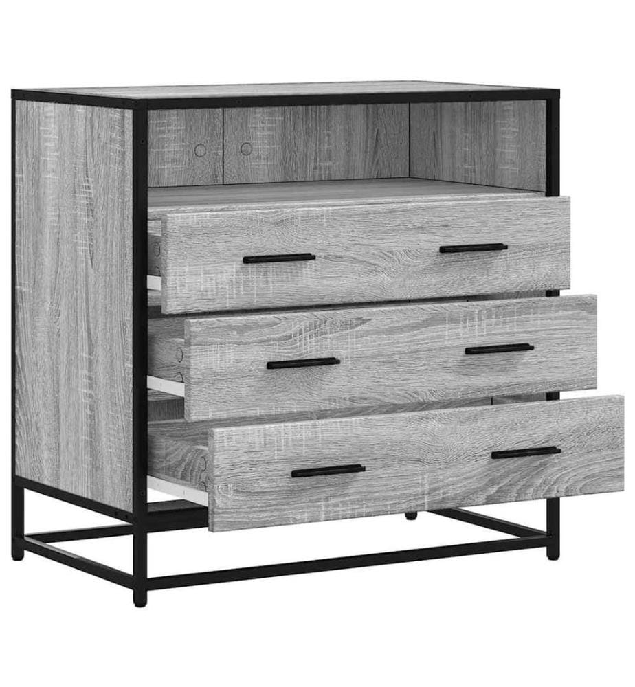 Commode sonoma gris 70x41x70 cm bois d'ingénierie