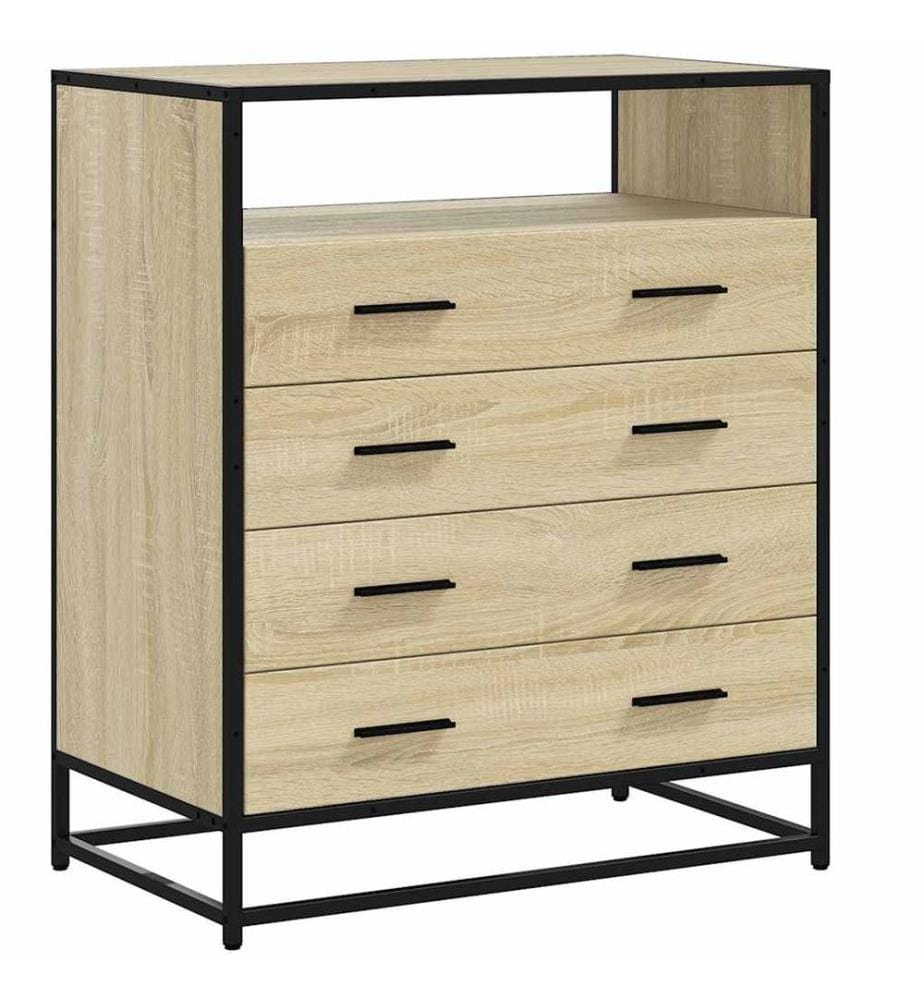 Commode chêne sonoma 70x41x83,5 cm bois d'ingénierie