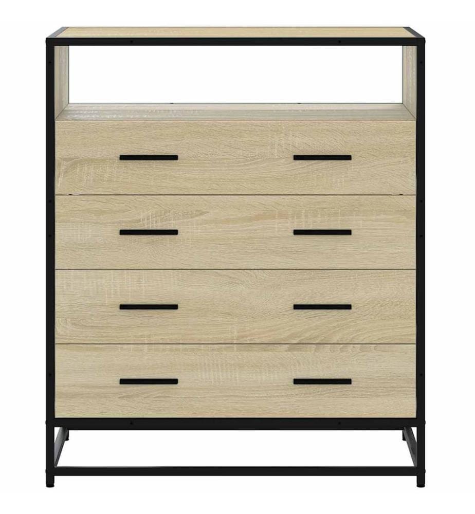 Commode chêne sonoma 70x41x83,5 cm bois d'ingénierie