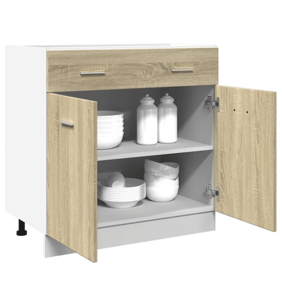 Schubunterschrank Lyon Sonoma-Eiche 80x46x81,5 cm Holzwerkstoff