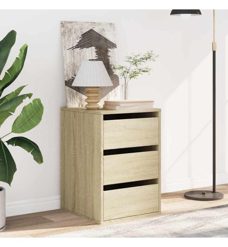 Commode d'angle chêne sonoma 40x41x58 cm bois d'ingénierie