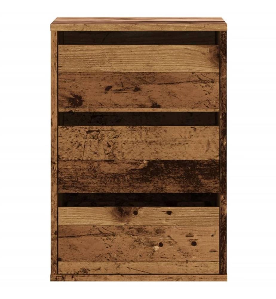 Commode d'angle vieux bois 40x41x58 cm bois d'ingénierie