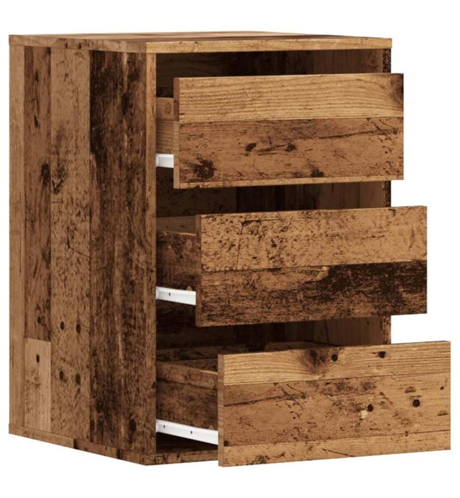 Commode d'angle vieux bois 40x41x58 cm bois d'ingénierie