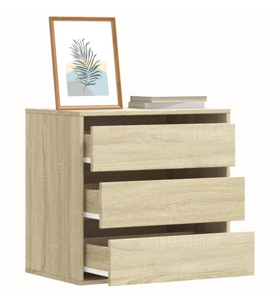 Commode d'angle chêne sonoma 60x41x58 cm bois d'ingénierie