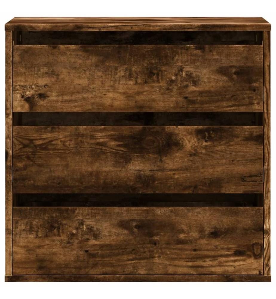 Commode d'angle chêne fumé 60x41x58 cm bois d'ingénierie