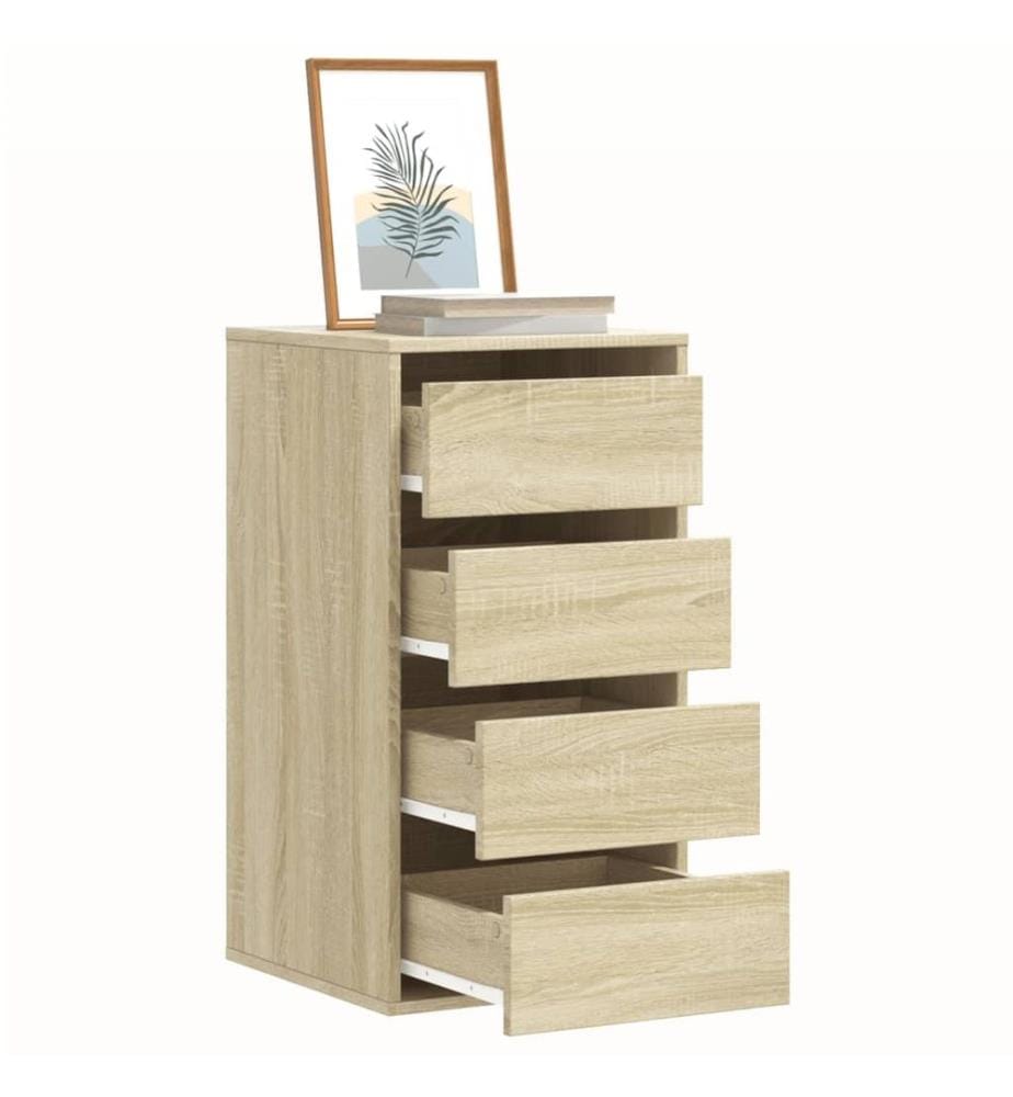 Commode d'angle chêne sonoma 40x41x76 cm bois d'ingénierie