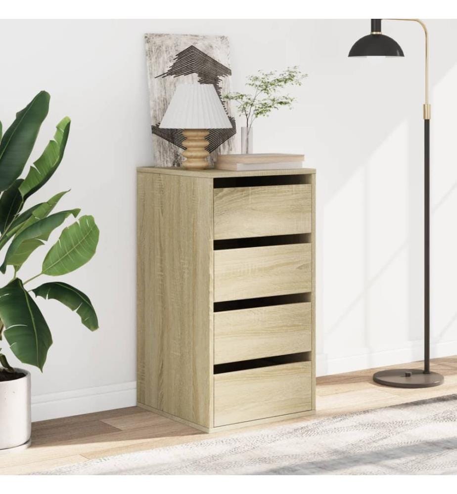 Commode d'angle chêne sonoma 40x41x76 cm bois d'ingénierie