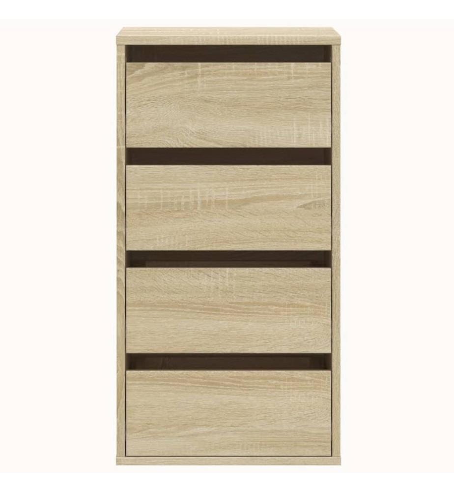 Commode d'angle chêne sonoma 40x41x76 cm bois d'ingénierie