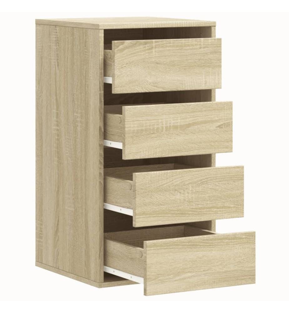 Commode d'angle chêne sonoma 40x41x76 cm bois d'ingénierie