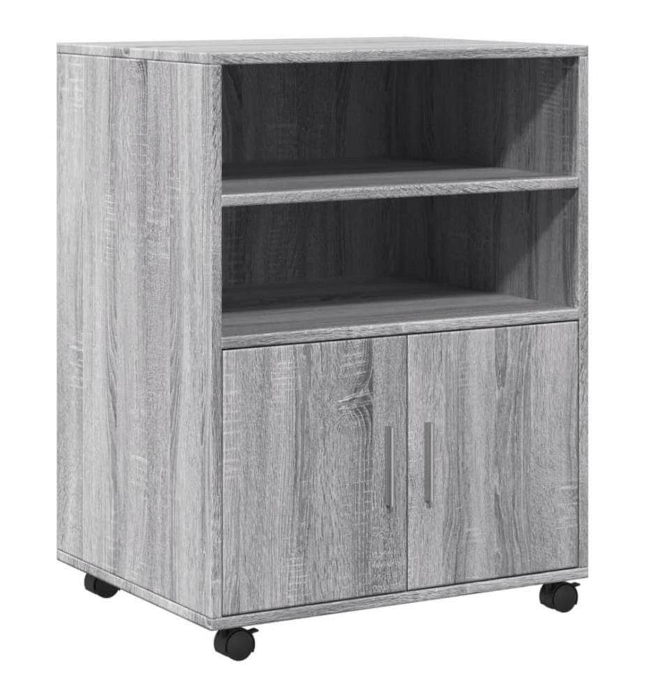 Rollschrank Grau Sonoma 60x48x81 cm Holzwerkstoff