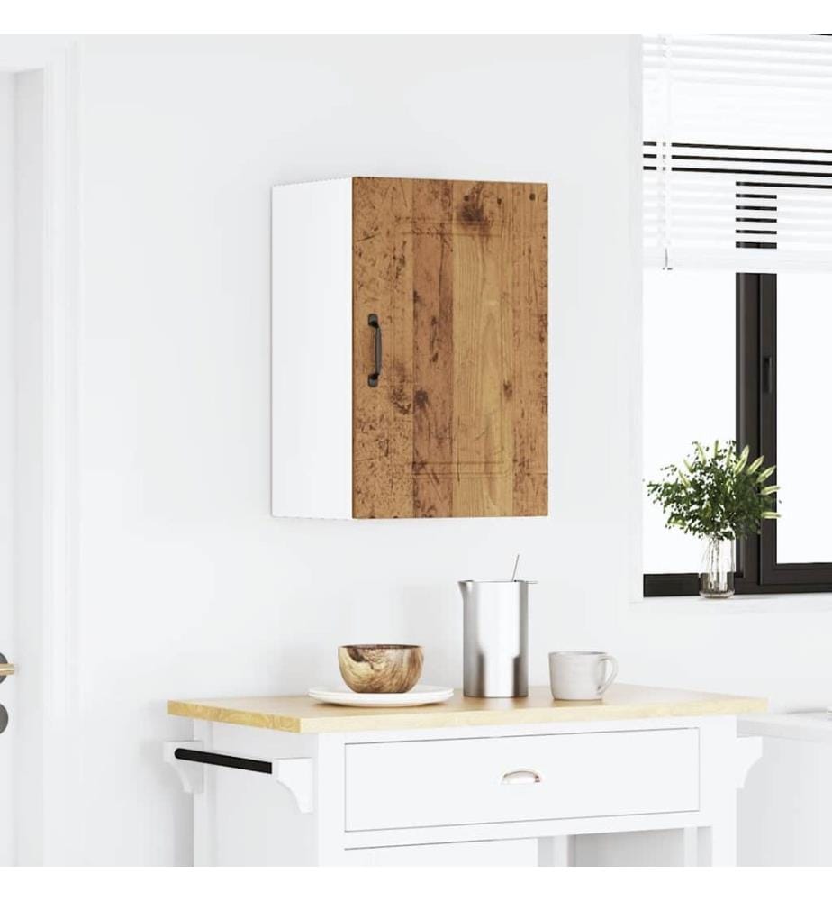 Armoire murale de cuisine Kalmar vieux bois bois d'ingénierie