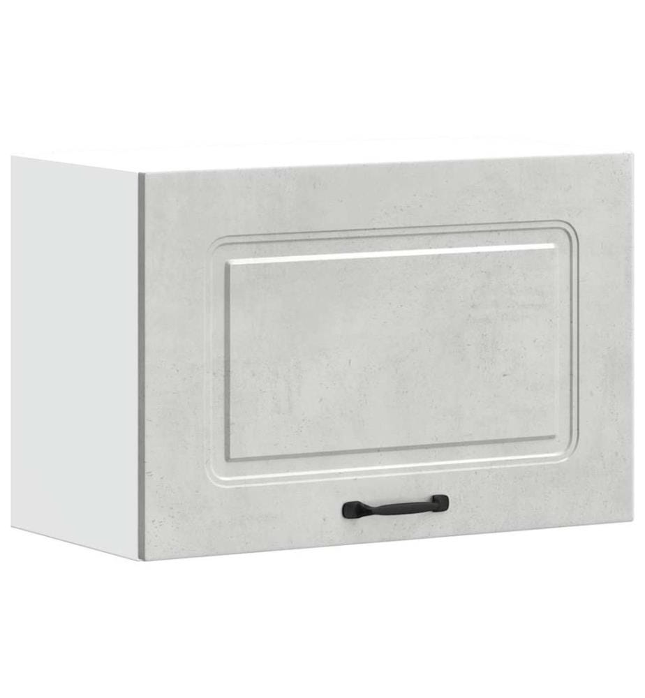 Armoire murale de cuisine Kalmar gris béton bois d'ingénierie
