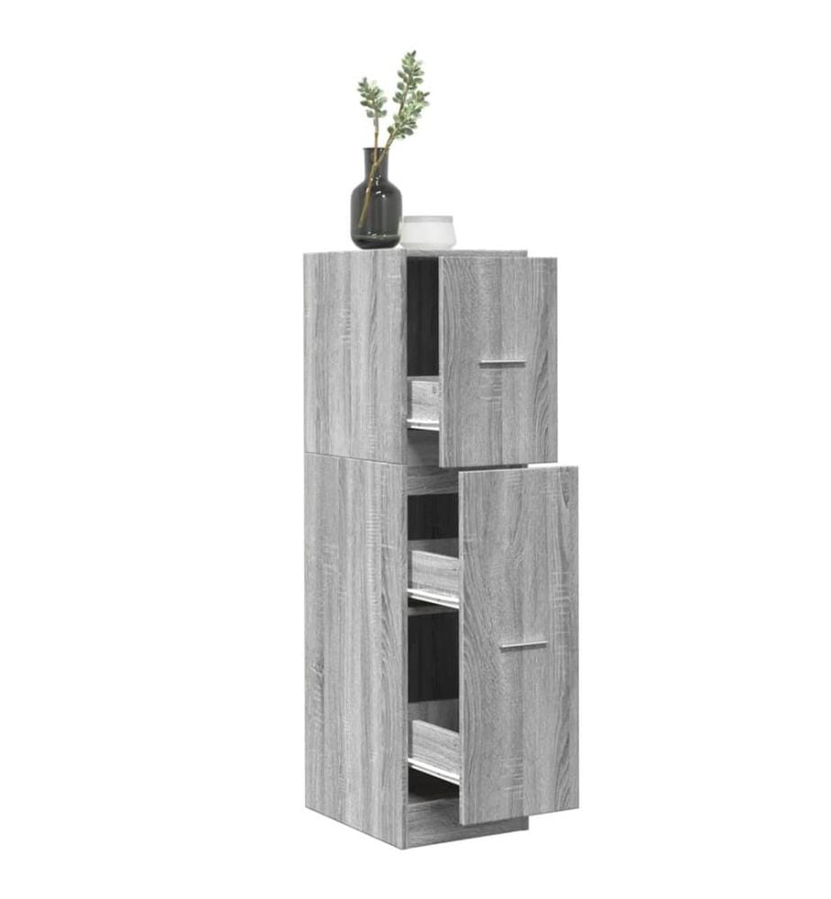 Apothekerschrank Betongrau 30x41x118 cm Holzwerkstoff