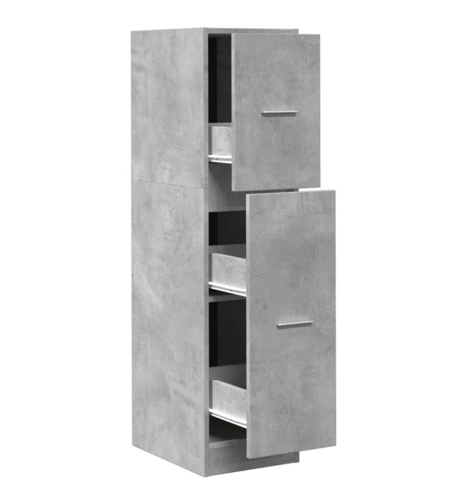 Apothekerschrank Betongrau 30x41x118 cm Holzwerkstoff
