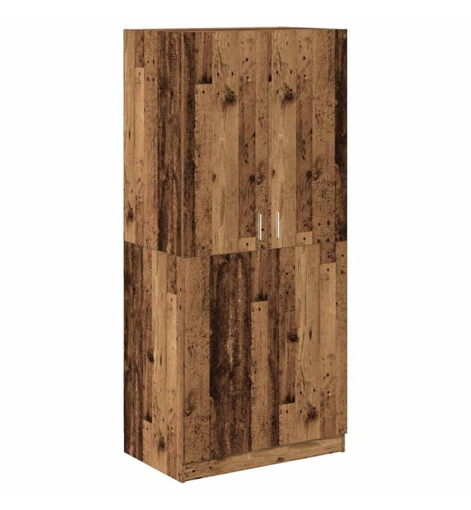 Kleiderschrank Altholz-Optik 80x52x180 cm Holzwerkstoff