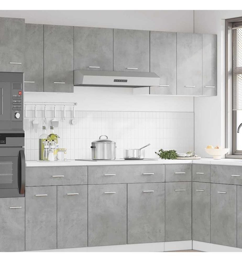 Armoire suspendue "Lyon" Gris béton 30 x 31 x 60 cm Bois d'ingénierie