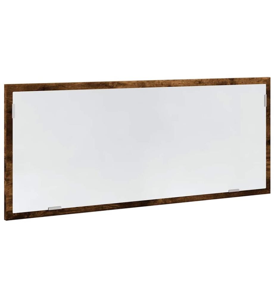 Miroir de salle de bain à LED chêne fumé bois d'ingénierie