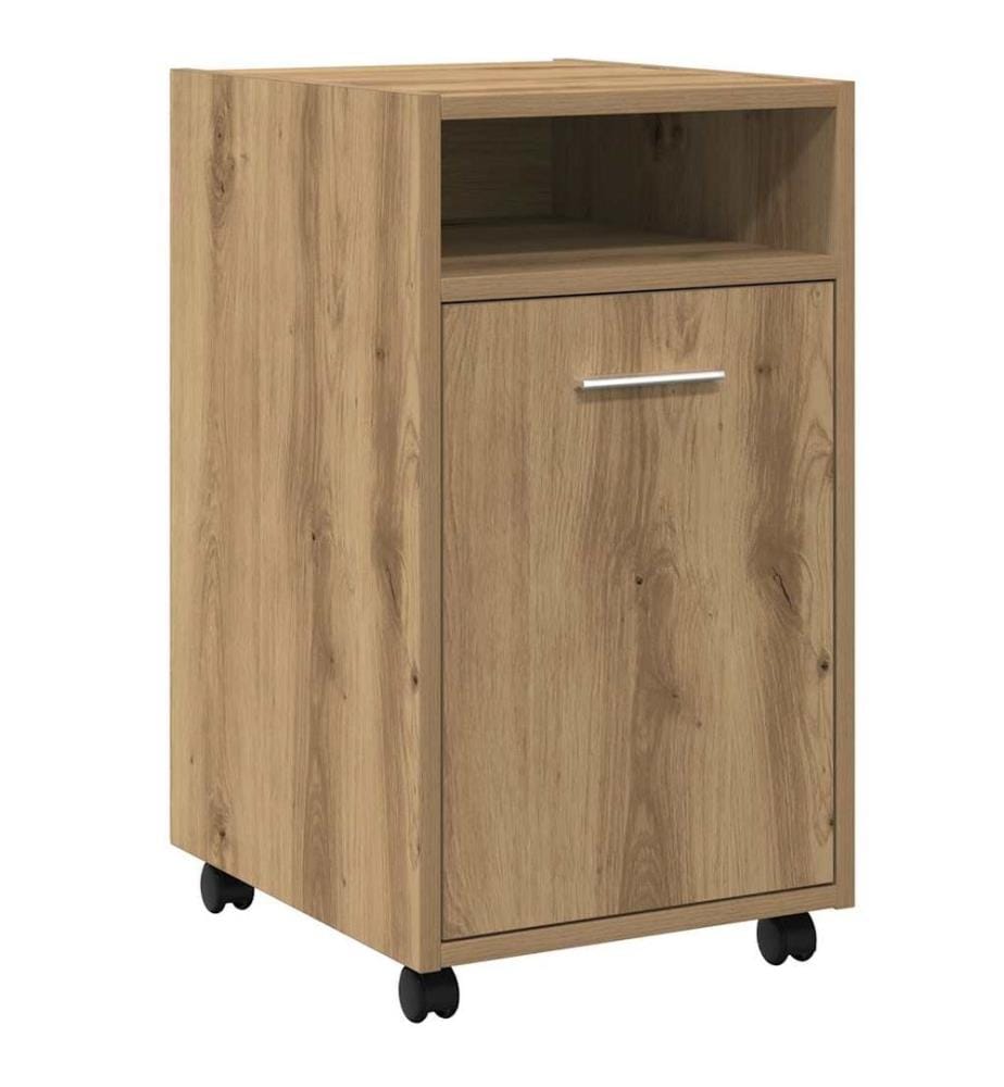 Schrank mit Rollen Artisan-Eiche 33x38x60 cm Holzwerkstoff