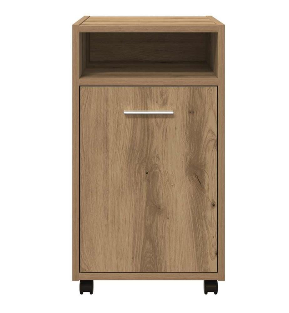 Schrank mit Rollen Artisan-Eiche 33x38x60 cm Holzwerkstoff