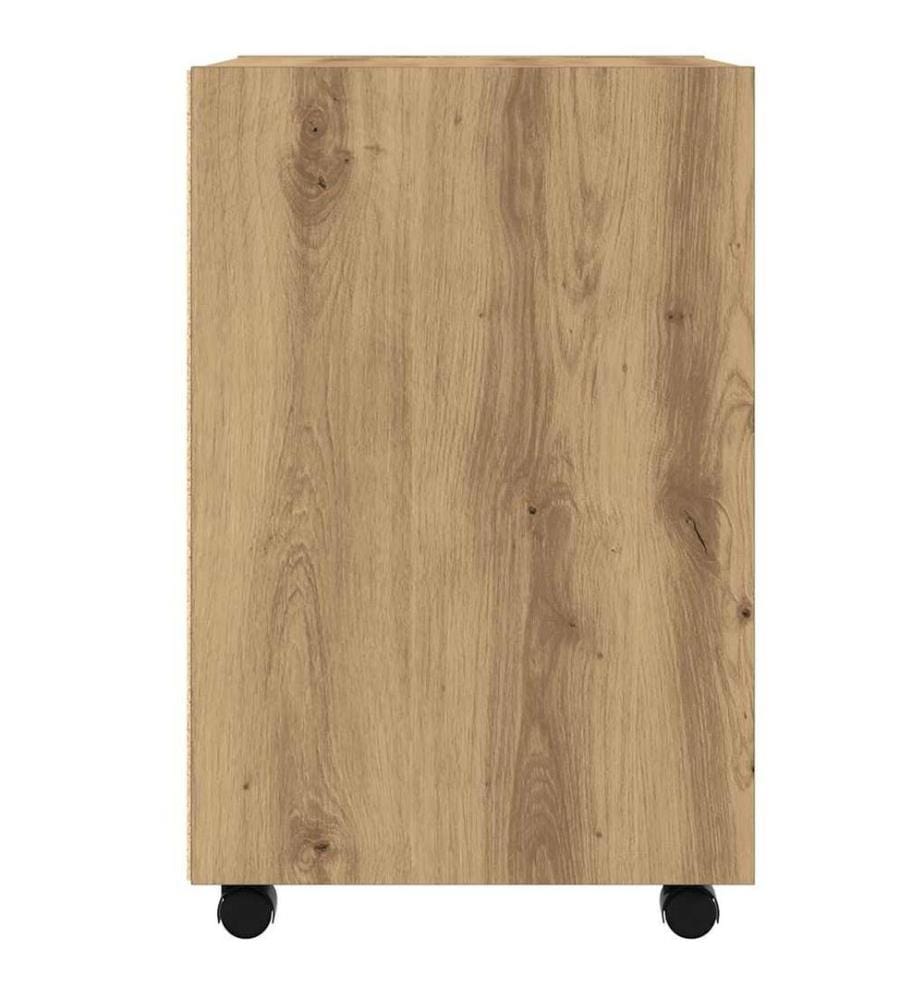 Schrank mit Rollen Artisan-Eiche 33x38x60 cm Holzwerkstoff