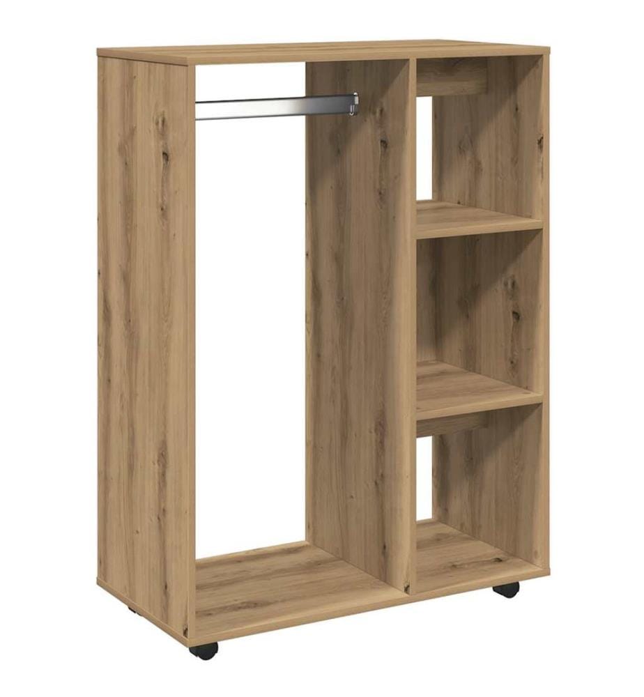 Garde-robe chêne artisanal 80x40x110 cm bois d'ingénierie