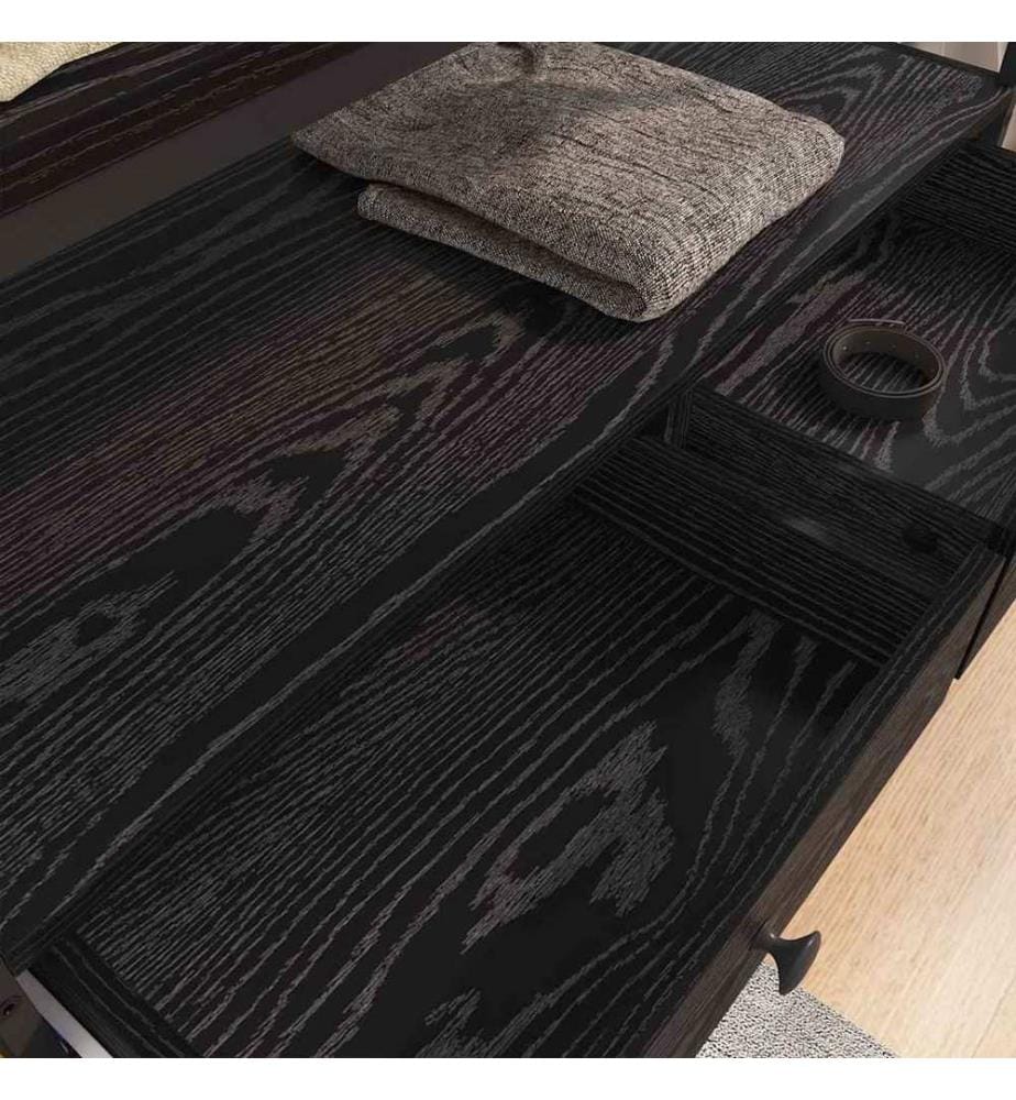 Kleiderschrank Schwarz Eichen-Optik 89 x 39 x 184.5 cm