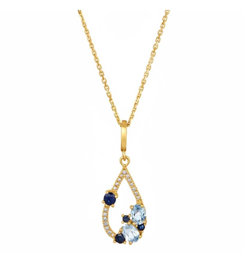 Pendentif "Saphir Elixir" - Or Jaune
