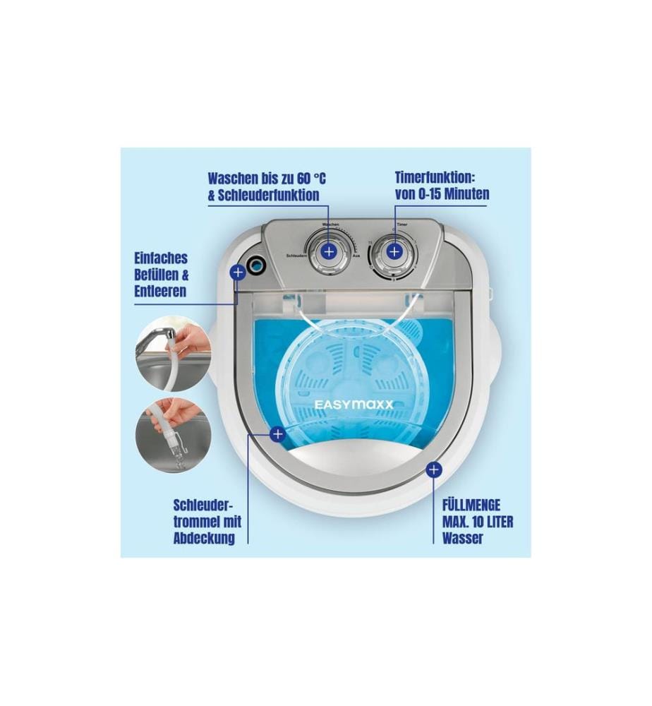 EASYMAXX - Mini machine à laver 07475 En haut