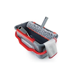 CLEANMAXX - Fensterwischer 7-teilig, Grau/Rot