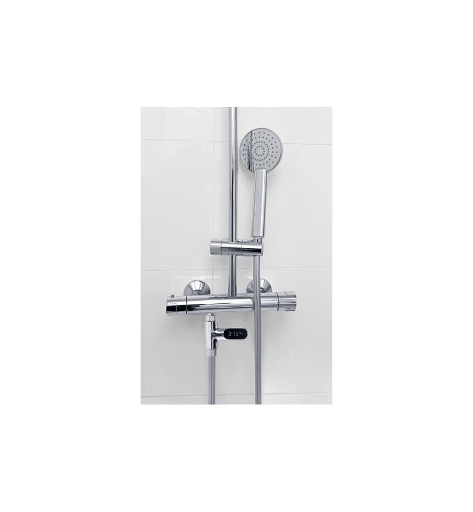 MAXXMEE - Thermometer Wasserarmaturen LED Durchlaufthermometer, 5-85C