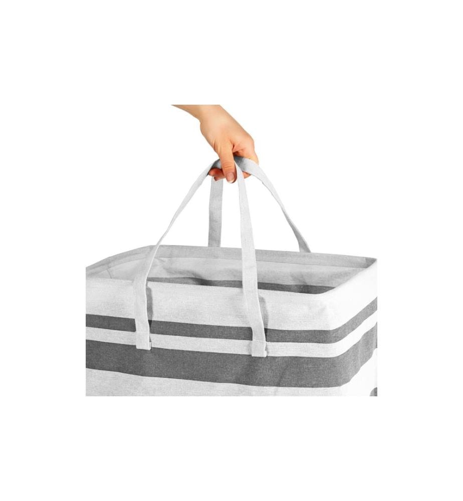 EASYMAXX - Panier de rangement pliable set de 2 75 l - Gris/Blanc