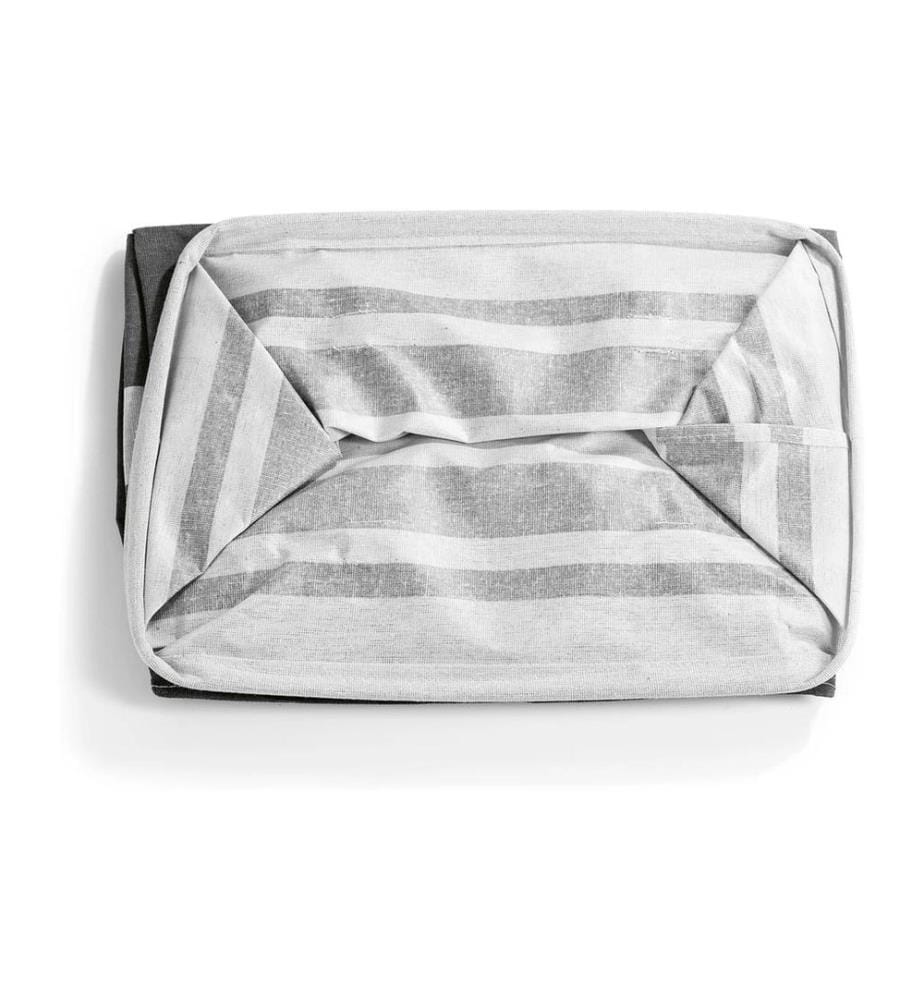 EASYMAXX - Panier de rangement pliable set de 2 75 l - Gris/Blanc