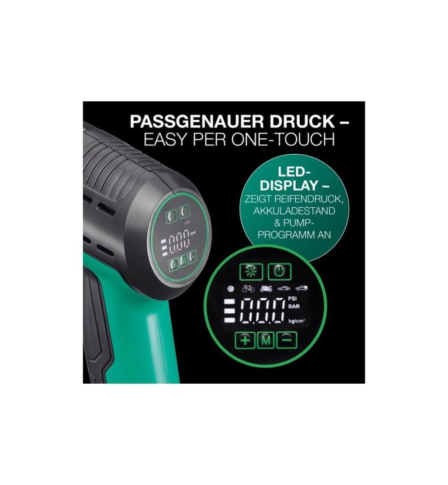 EASYMAXX - Akku-Handsauger mit Kompressor 11.1 V, Schwarz