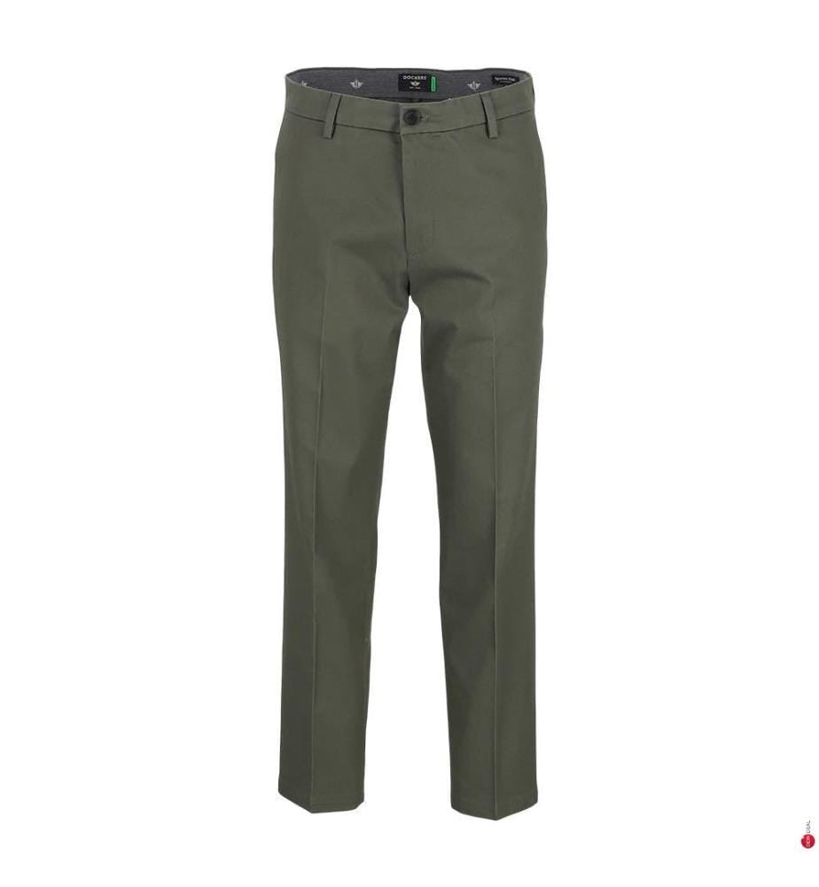 Slim Fit Pants - Green / Grey