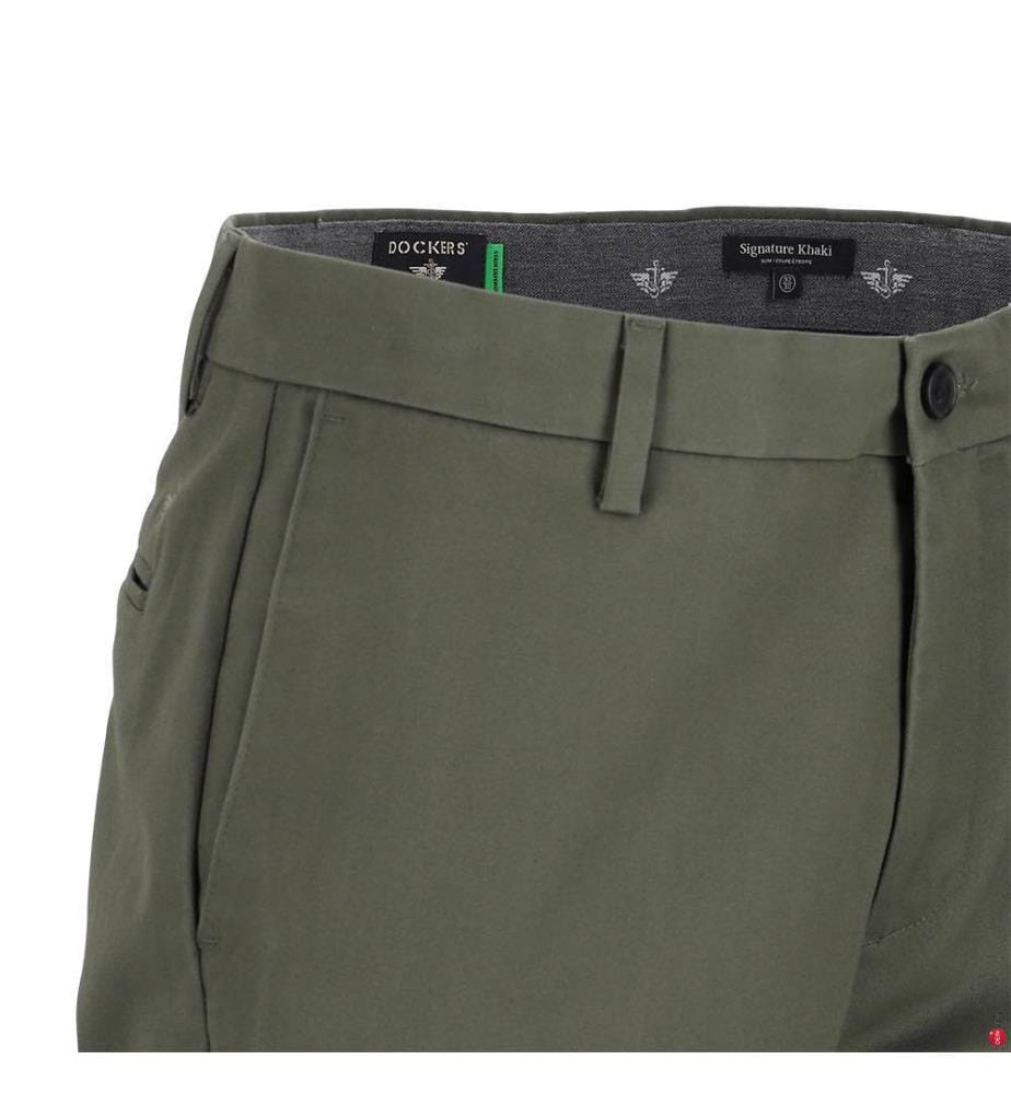 Slim Fit Pants - Green / Grey