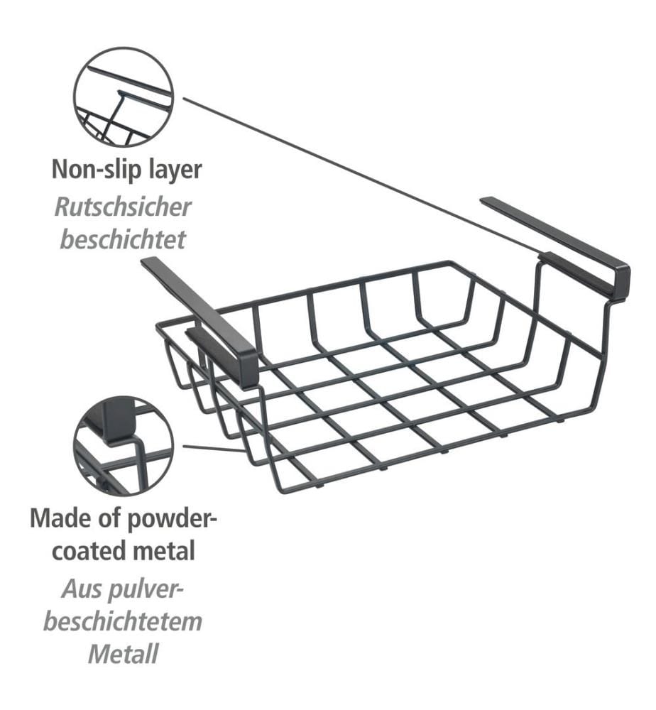 Hängender Regalkorb - Schwarz