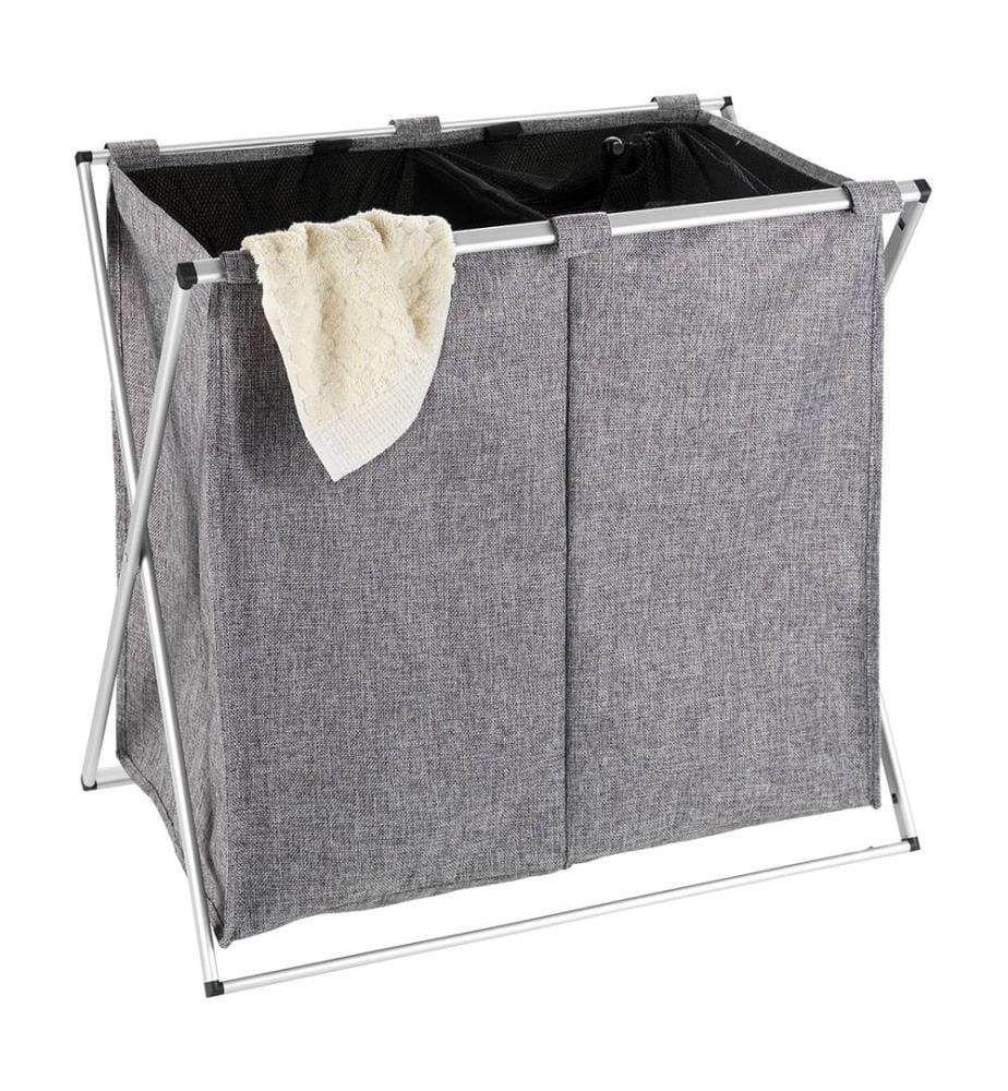 Duo-Wäschekorb 120 L - Grau