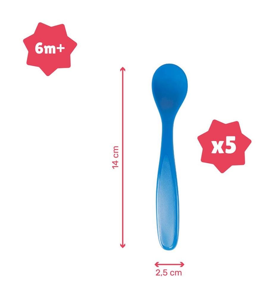 Set aus 5 flexiblen Löffeln