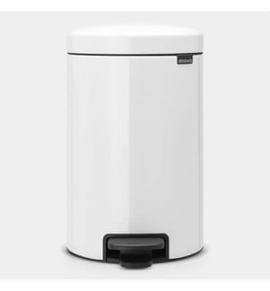 12L Pedal-Abfalleimer - Weiss