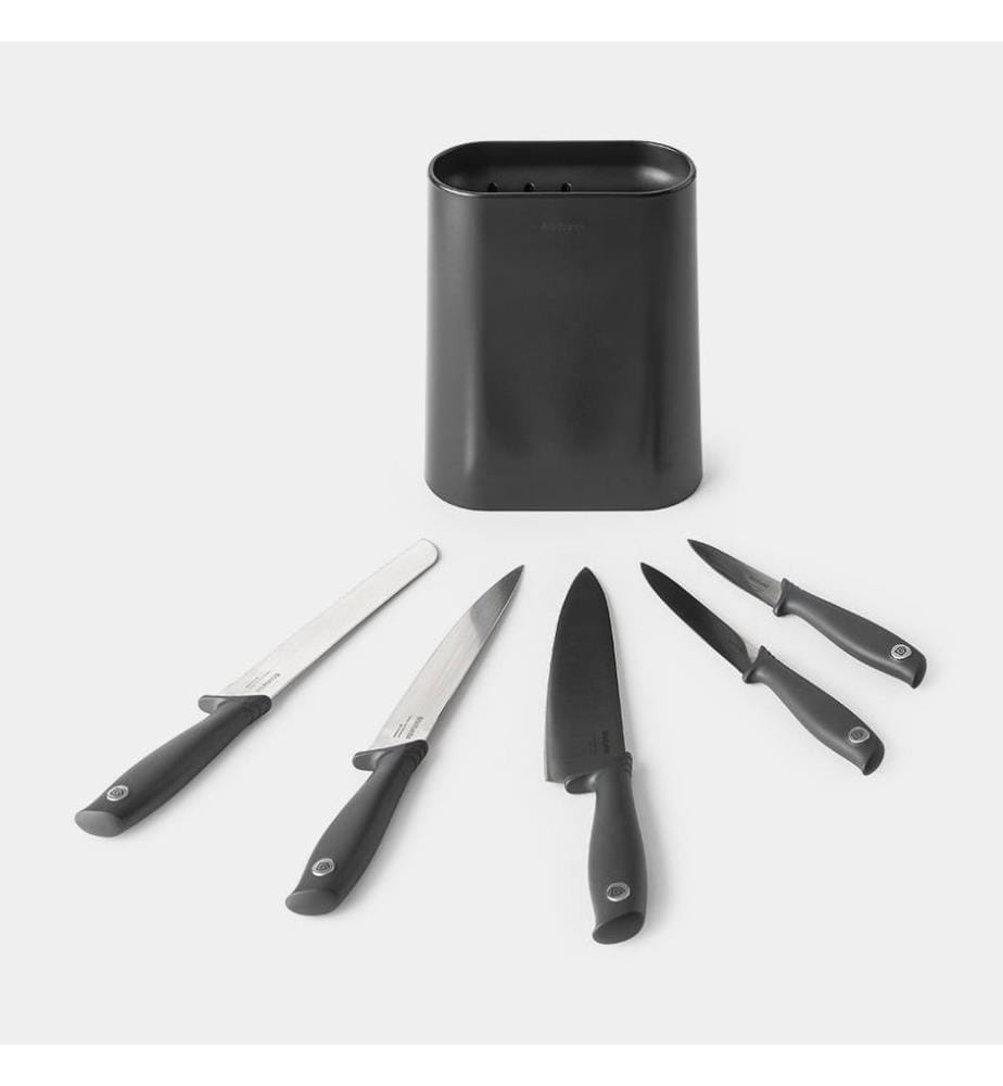 Messerblock mit Messern - Dunkelgrau