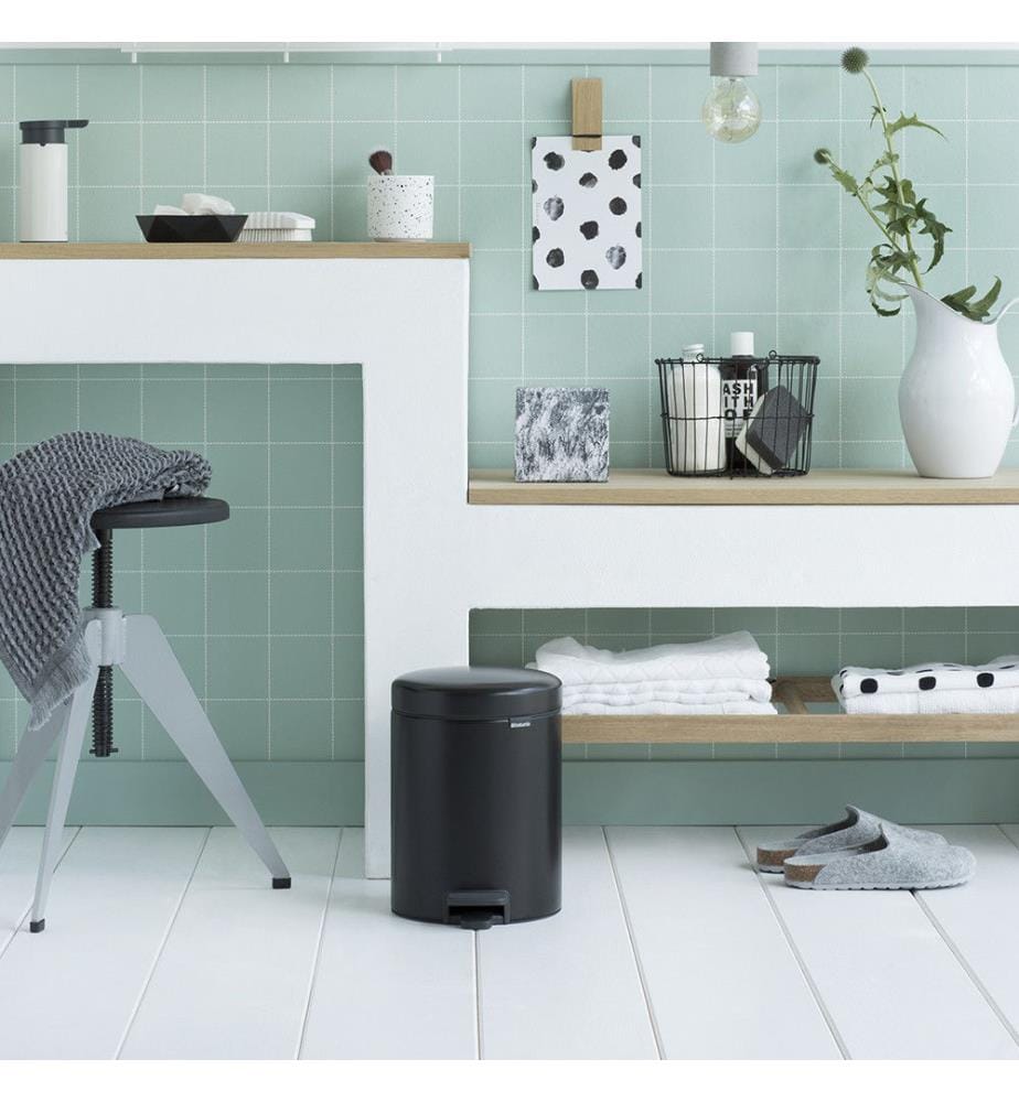 Poubelle à Pédale Brabantia Newicon 5 L - Noir