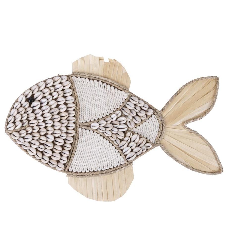 Wanddekoration Fisch und Muscheln