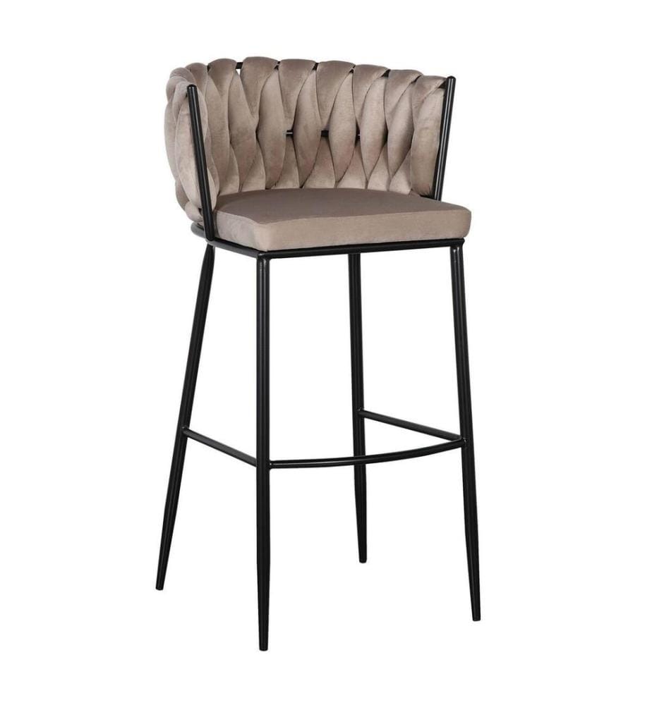 Barhocker - Schwarz und Beige