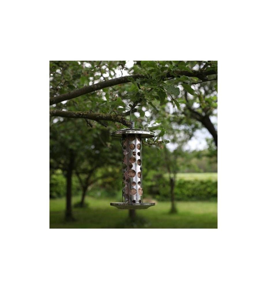 Distributeur de Nourriture pour Oiseaux en Acier Inoxydable