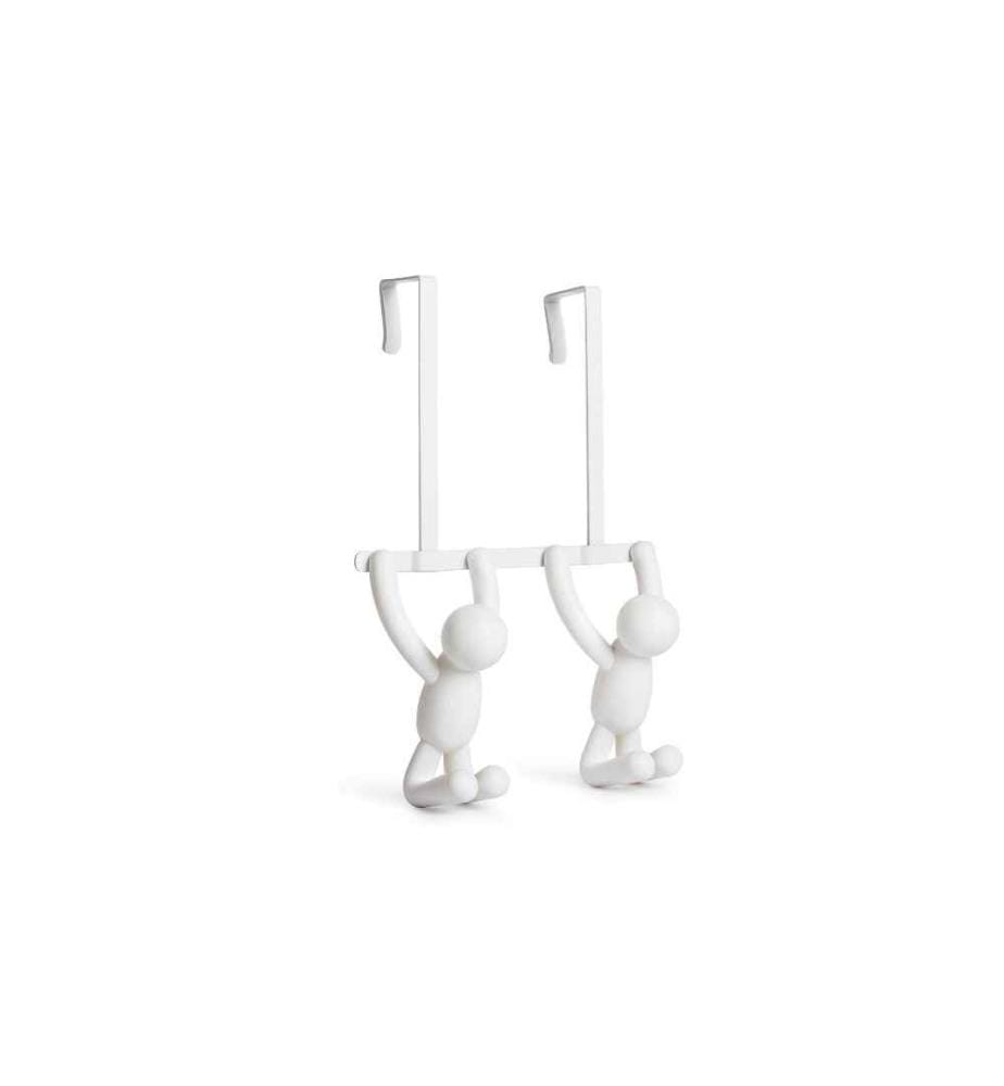 Garderobe mit 2 Haken - Weiss
