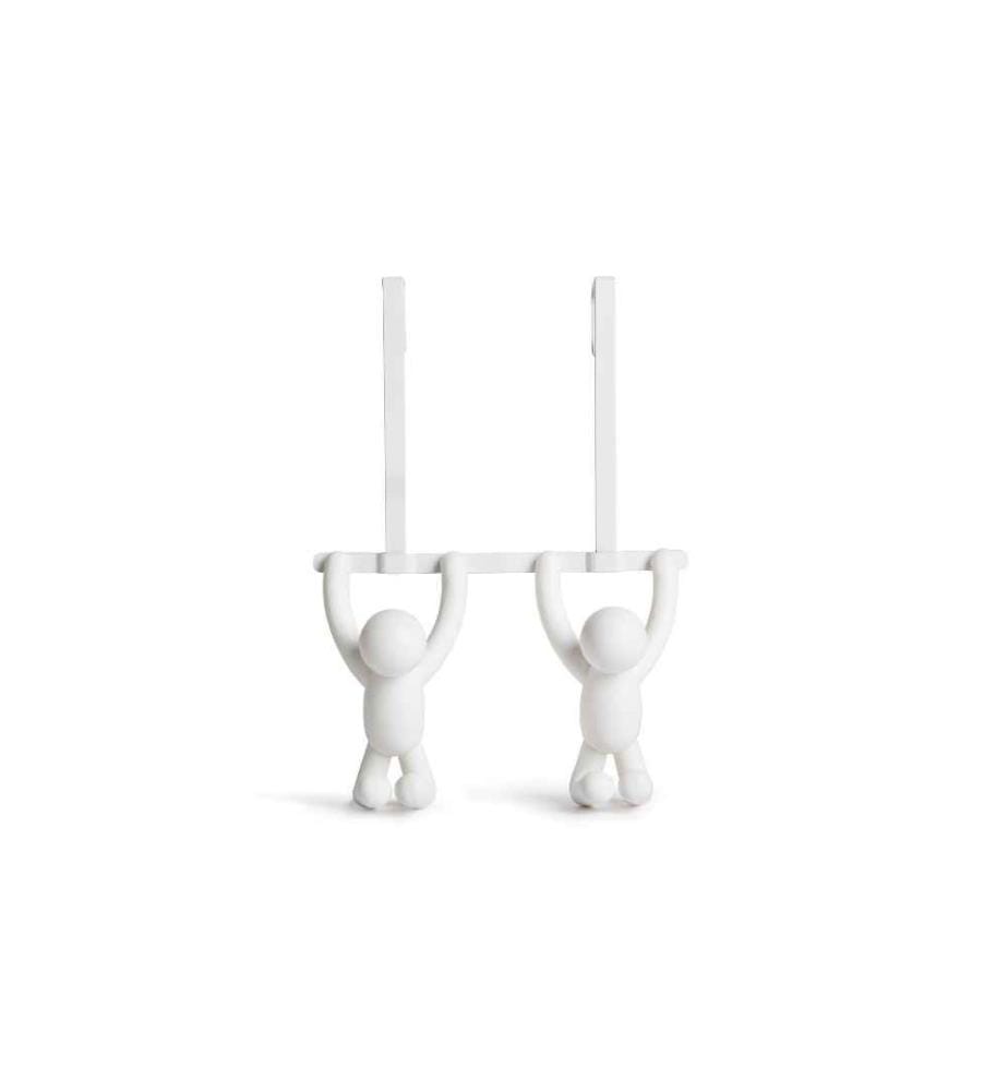 Garderobe mit 2 Haken - Weiss