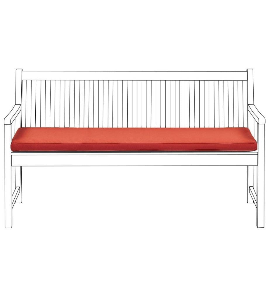Gartenbankkissen 160 cm - Dunkelrot