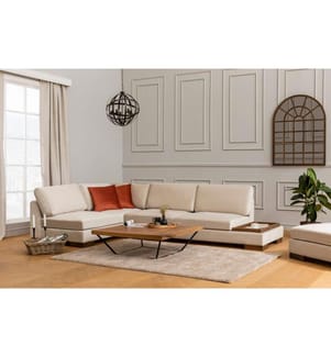 Ecksofa - Beige