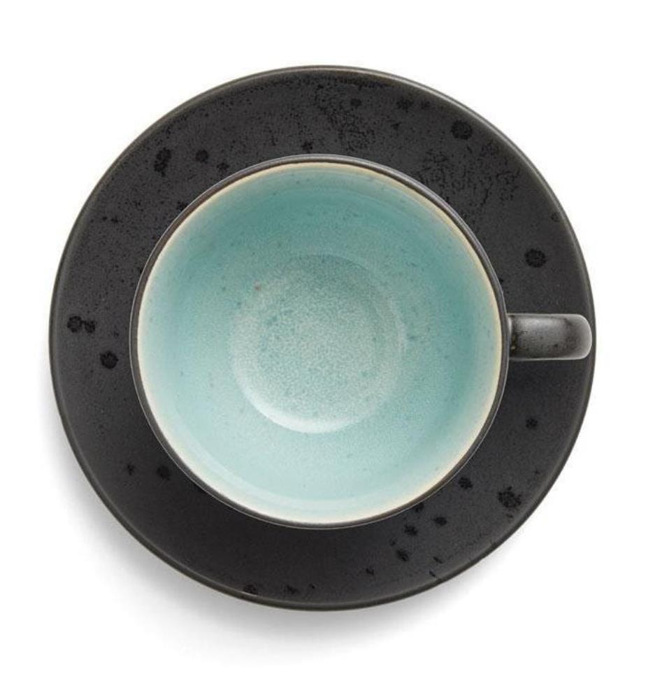 Set di 4 tazze da caffè da 240 ml - Nero e blu