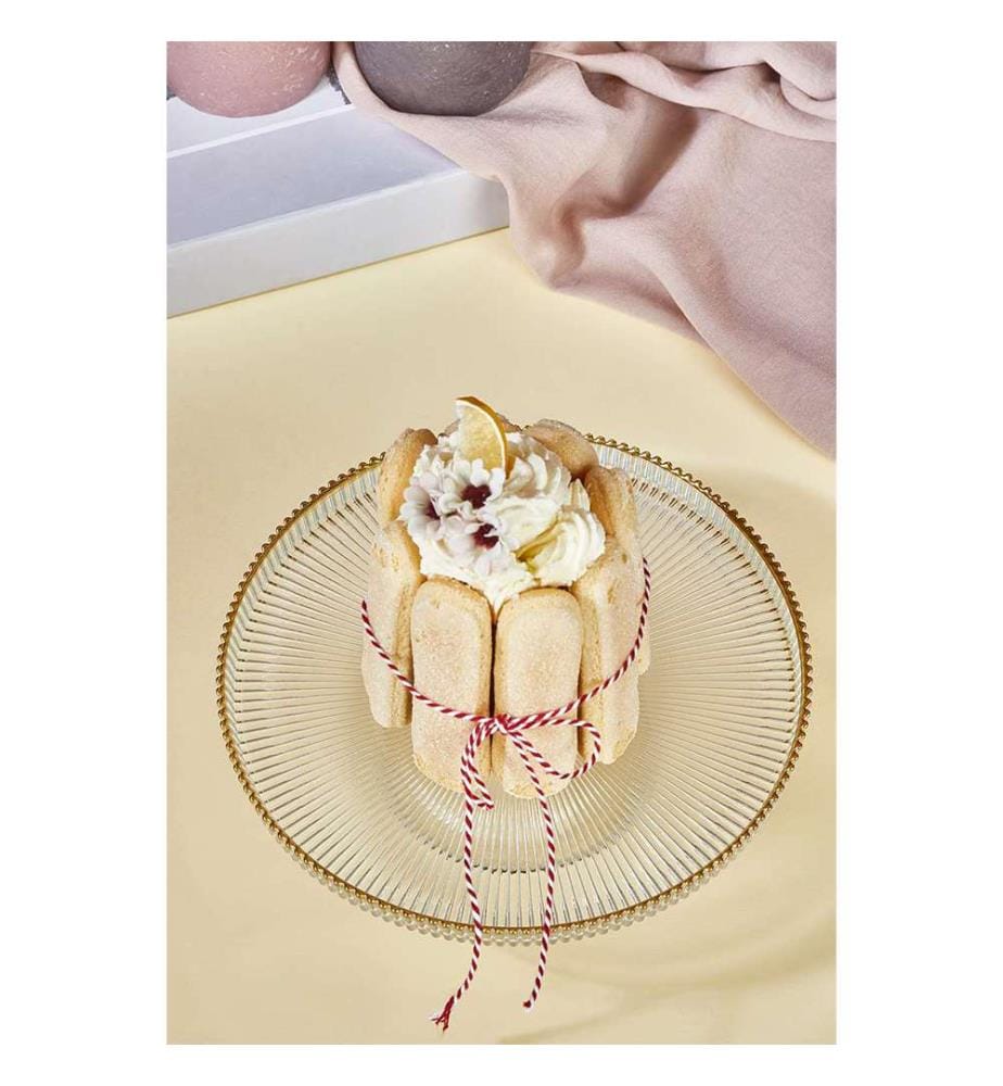 Kuchenplatte mit Fuss - Transparent